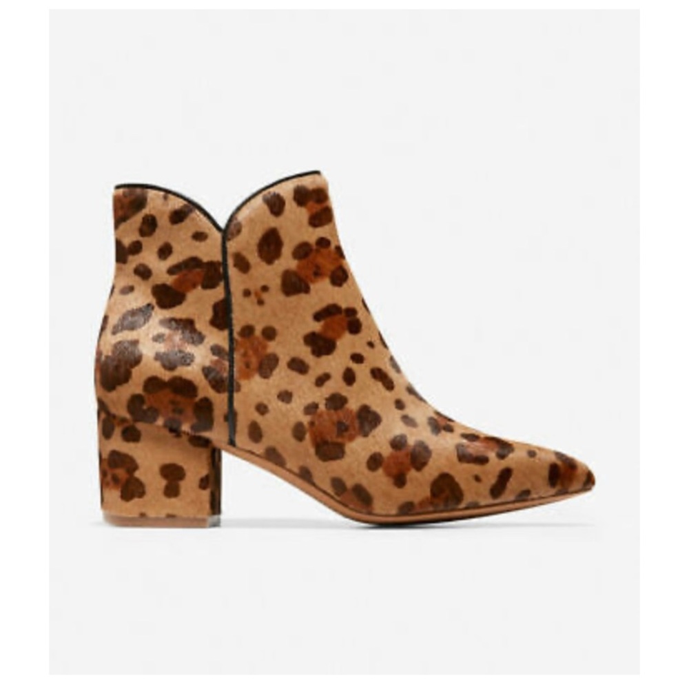 NWOT Cole Haan Women’s Calf Hair Ocelot Print Boot